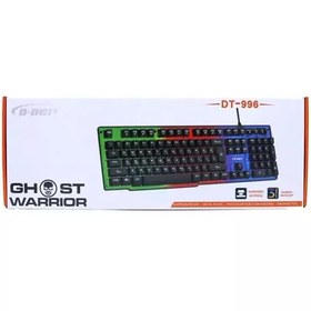 تصویر کیبورد گیمینگ RGB دار دی نت D-NET DT-996 