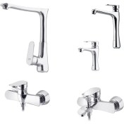 تصویر ست شیرآلات جزیره مدل لاوان Jazire faucet set Lavan