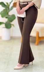 تصویر شلوار دمپامازراتی زنانه قهوه ای - سایز 