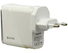 تصویر شارژر دیواری فست شارژ یواس‌بی و تایپ‌سی باوین BAVIN PD + QC3.0 Fast Charger Adapter 4 Output PD 40W Fast Charging Charger PC522Y-PD 