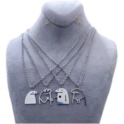 تصویر گردنبند میقولی ۴ عددی با جنس استیل 