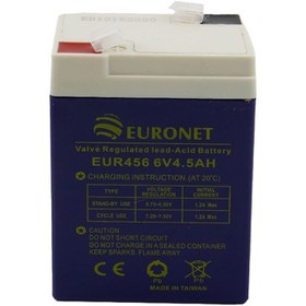 تصویر باتری سیلداسید 6 ولت 4.5 آمپر برند یورونت( Euronet) 