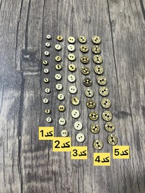 تصویر دکمه چوبی گرد 