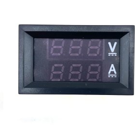 تصویر ماژول ولت متر آمپر متر دیسی سه رقم (قرمز آبی ) 100 ولت 10 آمپر voltmeter ammeter dc red blue