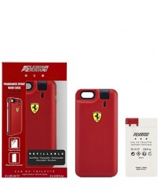 تصویر عطر ادکلن مردانه فراری قرمز اسکودریا همراه با کاور آیفون 6 / ادوتویلت ۲ × ۲۵ میلی FERRARI RED SCUDERIA 