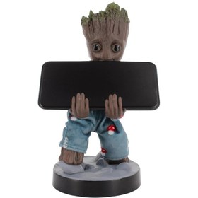 تصویر Cable Guys Groot Phone/Controller Holder خرید پایه Cable Guy مناسب برای گیم پد و موبایل - طرح Groot