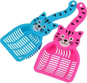 تصویر بیلچه ظرف خاک گربه مدل بیژو وارداتی Candy Color Cat Pet Scoop Plastic