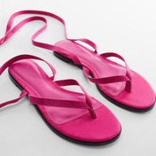 تصویر کفش صندل زنانه با بند چرمی برند MANGO - 7442 