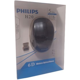 تصویر ماوس بی سیم فیلیپس مدل H20 philips wieless optical mouse H20