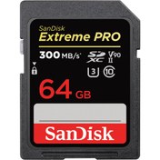 تصویر کارت حافظه سن دیسک SanDisk 64GB Extreme PRO UHS-II SDXC 300MB/S 2000X 