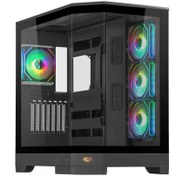 تصویر کیس کامپیوتر اوست GT AQ1 MB ARGB Mid Tower مشکی Awest GT AQ1 MB ARGB Mid Tower Black Computer Case