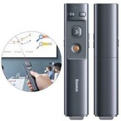 تصویر کنترل ارائه پروژکتور دستگاه بی سیم گیرنده لیزر اشاره گر بلوتوث Baseus 