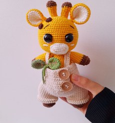 تصویر عروسک سیسمونی زرافه بافتنی ترک 