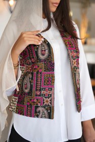 تصویر جلیقه سوزندوزی زنانه Women's needlecraft vest