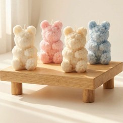 تصویر شمع تدی گلدار 