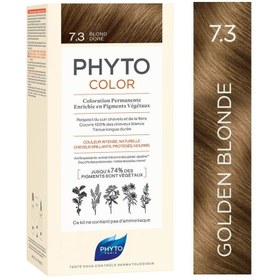 تصویر رنگ مو فیتو بلوند طلایی 7.3 بدون آمونیاک 7/3 Phyto ا phyto color 7.3 phyto color 7.3