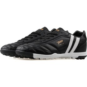 تصویر کفش‌ فوتبال مردانه مشکی مدل 13258 برند jump 13258 Black Men's Football Shoes