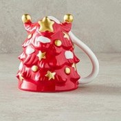 تصویر ماگ کریسمسی انگلیش هوم قرمز ۳۰۰ میل مدلPine Tree 