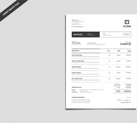 تصویر فاکتور و صورتحساب چند منظوره – Modern style invoice 