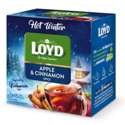 تصویر چای میوه ای لوید طعم سیب و دارچین 15 عددی 45 گرم LOYD Fruit tea LOYD apple and cinnamon flavour 15 x 3 g