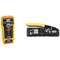 تصویر تستر کابل شبکه ابزار و بسته نرم افزاری Crimper Klein Tools Network Cable Tester and Crimper Bundle