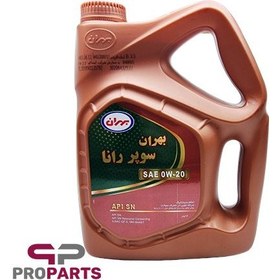 تصویر روغن موتور بهران سوپر رانا تمام سینتتیک 0w20 SN با حجم 4 لیتر شرکتی ایساکو مناسب برای موتور XU7P پلاس 