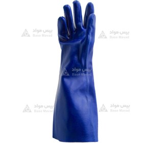 تصویر دستکش ضد حلال پوشا (بلند-آبی) Anti-acid-gloves-pusha-high