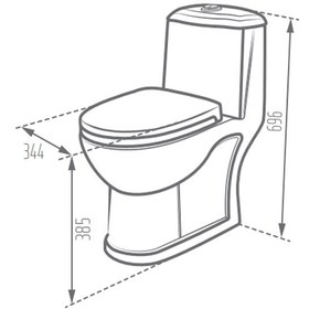 تصویر توالت فرنگی مروارید مدل ورونا Verona-morvarid-toilet