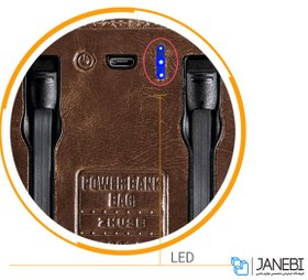 تصویر پاور بانک و کیف چرمی Zhuse ZS-PB-018 4000mAh Power Bank And Leather Bag 