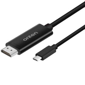 تصویر کابل تبدیل USB-C به HDMI اونتن مدل OTN-9581 طول 1.8 متر 