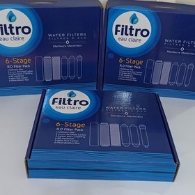 تصویر پک فیلتر دستگاه تصفیه آب 6مرحله ای آنتی باکتریال فیلترو Filtro 