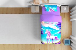 تصویر روتختی یک نفره آلوئه ورا لومانا 4تکه طرح Unicorn 2 