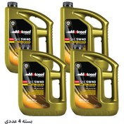 تصویر روغن موتور 5w-40 SN موتوسل بسته 4 عددی 