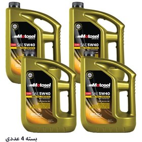 تصویر روغن موتور 5w-40 SN موتوسل بسته 4 عددی 