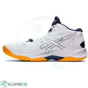 تصویر کفش والیبال زنانه اسیکس طرح اصلی Asics Sky Elite FF 2 White Navy Blue 