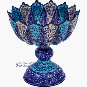 تصویر کاسه پایه دار مینا کاری کد MF19 