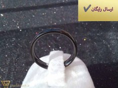 تصویر حلقه استیل مشکی کد 500003 رینگ استیل مشکی