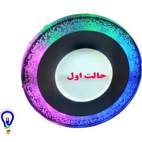 تصویر پنل اس ام دی PGBسقفی دور رنگی 3 3 توکار سه حالته SMD 