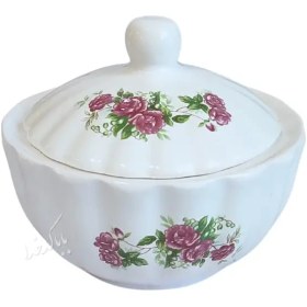 تصویر قندان مدل گل قرمزی 