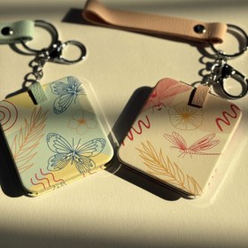 تصویر آیینه چرمی آویز دار 