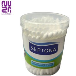 تصویر گوش پاک کن 100عددی سپتونا سبز | Septona cotton swab 100pcs green 