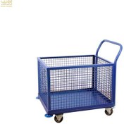 تصویر گاری حمل بار فلزی محافظ دار 