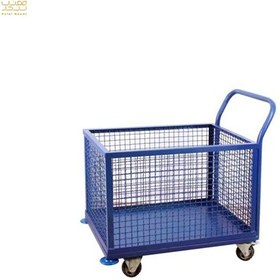 تصویر گاری حمل بار فلزی محافظ دار 