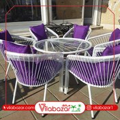 تصویر میز و صندلی باغی ویلایی کافه و رستوران کارینا 11کیلو رنگ کوره ای الکترو استاتیک 
