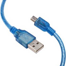 تصویر کابل miniusb ذوزنقه ایی به USB مادگی 30 سانتی متری 