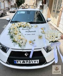 تصویر گل آرایی ماشین عروس دنا کد ۰۱۱ | کد: ZNB-PDP 