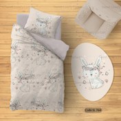 تصویر روتختی فرش روتختی و ست اتاق دخترانه مدل خرگوش روتختی، فرشینه، پرده، ساعت دیواری، پوستر، کاغذدیواری، لوستر، آباژور، دیوارکوب، سبد اسباب‌بازی، سطل و جادستمالی