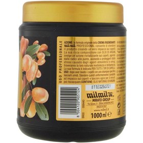 تصویر ماسک مو روغن آرگان mil mil با حجم 1000 میلی لیتر Hair mask organ oil mil mi 1000 ml