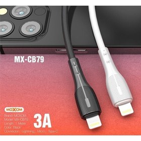 تصویر کابل شارژ اندرویدی MOXOM مدل MX-CB79 - مشکی, هفت روز ضمانت تست و اصالت کالا 