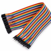 تصویر سیم بردبورد/سیم جامپر 40 رشته یک سر نری _یک سر مادگی Connfly sim breadboard